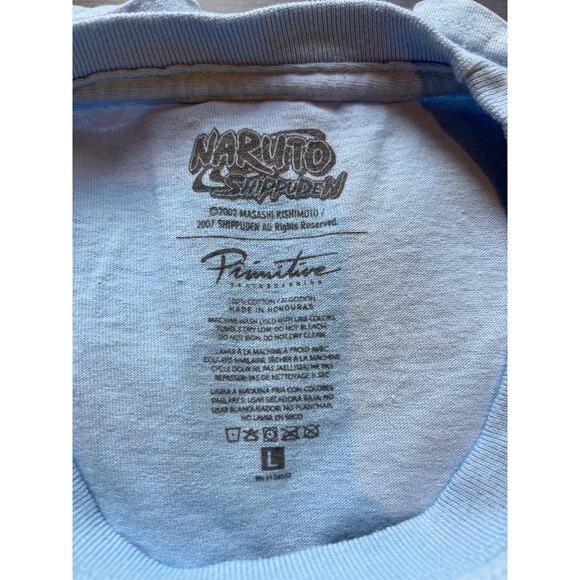 Primitive X Naruto Shippuden Sasuke Vs. Kakashi Tee Powder Blue, Size Lg, EUC - Picture 3 of 3